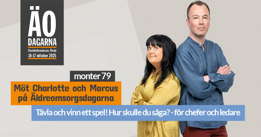 Möt Charlotte Signahl och Marcus från från Värdigt.se på Äldreomsorgsdagarna 2025